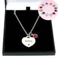 Birthstone Necklace with Engraving in Gift Box  | Charming Engraving