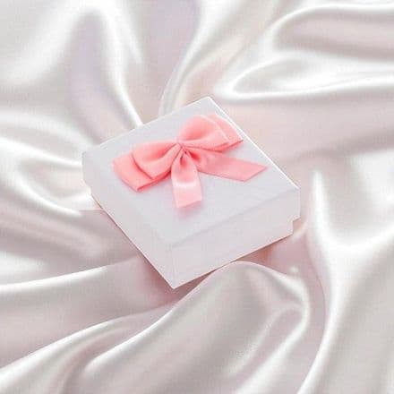 Card Gift Box for Charm, Pink, Purple or Blue Bow