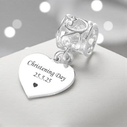 Christening Day Charm Sterling Silver fits Pandora