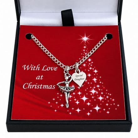 Christmas Ballerina Necklace for Girls, Granddaughter, Niece etc