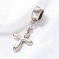 Cross Charm Sterling Silver  fits Pandora | Charming Engraving