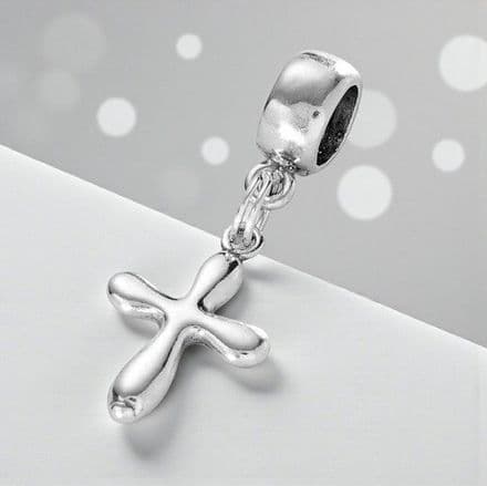 Cross Charm Sterling Silver fits Pandora
