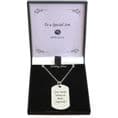 Dog Tag Necklace for Man or Boy in 925 Sterling Silver, Engraved, Personalised | Charming Engraving