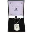 Dog Tag Necklace for Man or Boy in 925 Sterling Silver, Engraved, Personalised | Charming Engraving