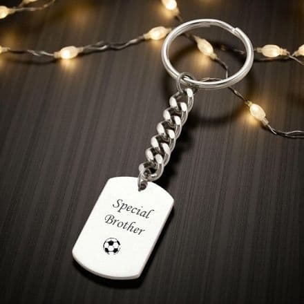 Dogtag Key Ring Engraved with Words and Symbols