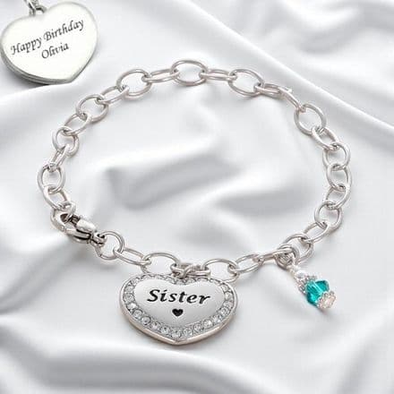 Engraved Bracelet with Choice of Charms