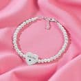 Engraved Charm Bead Bracelet, Sterling Silver | Charming Engraving