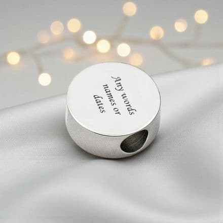 Engraved Charm Bead, Round