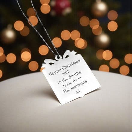 Engraved Christmas Tree Decoration