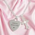 Engraved Cross Necklace,  Any Name or Date Engraved | Charming Engraving