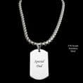 Engraved Dog Tag Necklace for Men or Boys with Chunky Chain | Charming Engraving