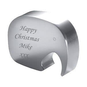 Engraved Elephant Bottle Opener