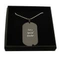 Engraved, Gift Boxed, Black Dog Tag Necklace, Personalised for Men, Women, LGBTQ, Gay, Pride  | Charming Engraving
