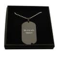Engraved, Gift Boxed, Black Dog Tag Necklace, Personalised for Men, Women, LGBTQ, Gay, Pride  | Charming Engraving