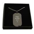 Engraved, Gift Boxed, Black Dog Tag Necklace, Personalised for Men, Women, LGBTQ, Gay, Pride  | Charming Engraving