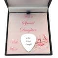 Engraved Guitar Pick on Gift Card for Mum, Sister, Friend etc | Charming Engraving