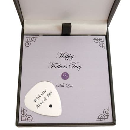 Engraved Guitar Plectrum for Father's Day