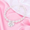 Engraved Heart Bracelet with Silver Beads & Pearls | Charming Engraving