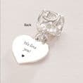 Engraved Heart Photo Charm, Sterling Silver, fits Pandora | Charming Engraving
