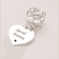 Engraved Heart Photo Charm, Sterling Silver, fits Pandora | Charming Engraving