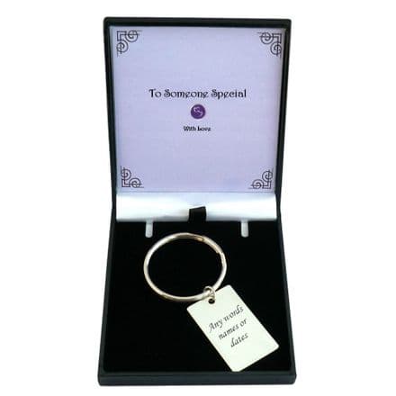 Engraved Keyring for Man or Boy in Special Gift Box