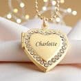 Engraved Locket Necklace,  Silver, Gold or Rose Gold | Charming Engraving
