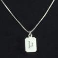 Engraved Necklace for Boys, Silver Chain | Charming Engraving