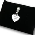 Engraved Photo Charm Heart on Heart Bail | Charming Engraving