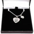 Pet Loss Memorial Gift, Engraved Photo Necklace with Paw Pendant | Charming Engraving