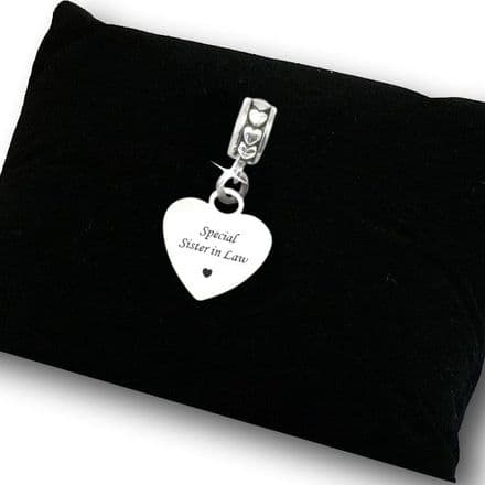Engraved Sister-in-Law Charm for Bracelet