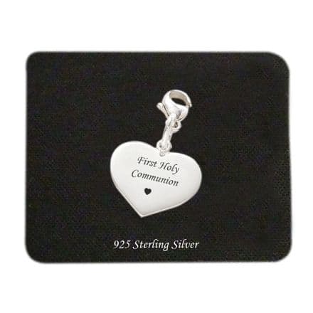 First Holy Communion Sterling silver Heart with lobster Clasp