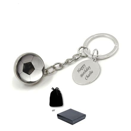 Football Key Ring with Engraving