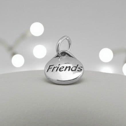 Friends Charm, Sterling silver on Lobster, Ring or Bail
