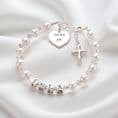 Girl's Luxury First Holy Communion Bracelet | Charming Engraving
