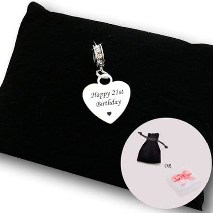 Happy 21st Birthday Bracelet Charm
