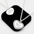 Heart Necklace with Engraving and Crystals | Charming Engraving