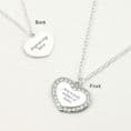 Heart Necklace with Engraving and Crystals | Charming Engraving