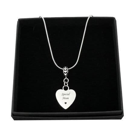 Heart Necklace with Personalised Engraving