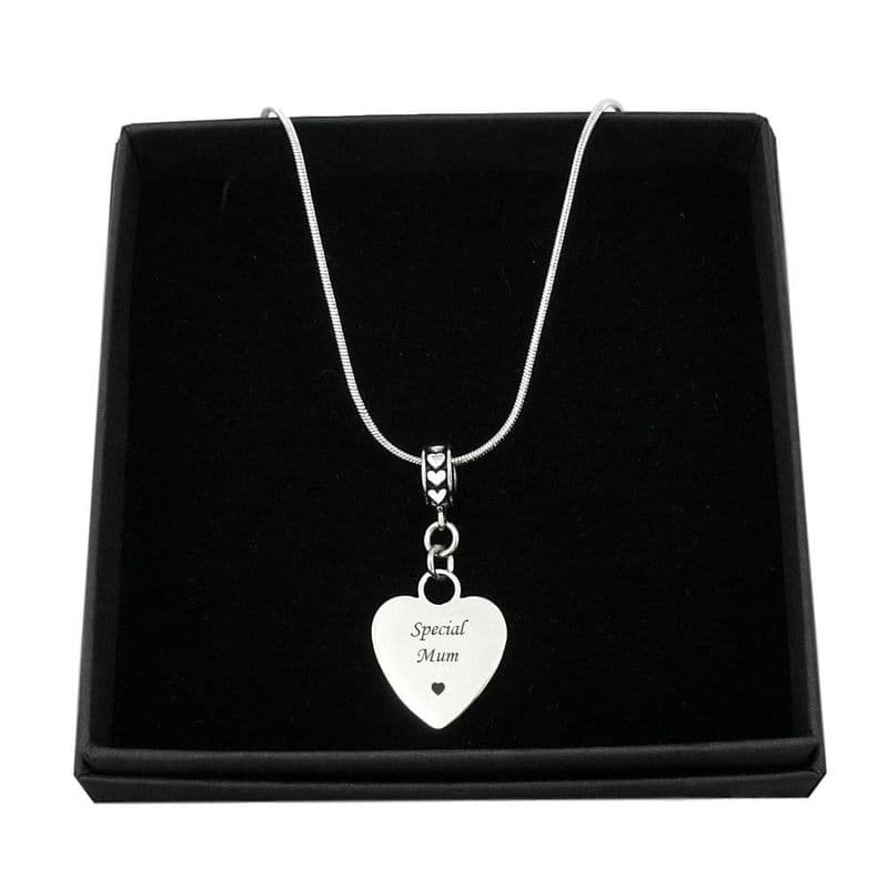 Heart Necklace with Personalised Engraving | Charming Engraving