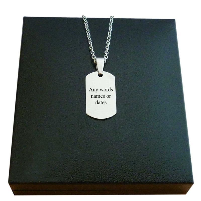 High Quality Dogtag Necklace for Boys, Small,  Any Engraving | Charming Engraving