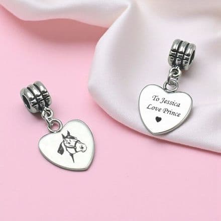 Horse Charm with Engraving fits Pandora.