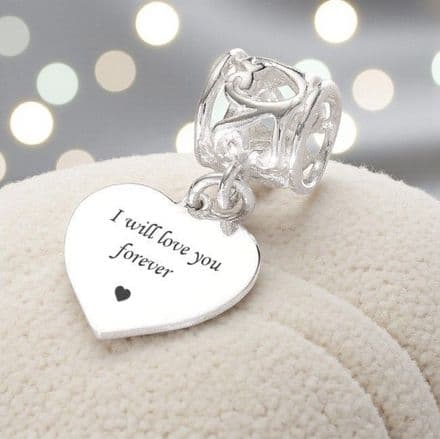 I Will Love You Forever Charm, Sterling Silver