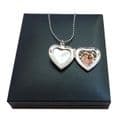 Ladies Locket Necklace, Photo, Opening Heart, Engraved | Charming Engraving