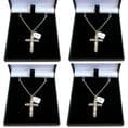 Large Cross Necklace with Engraved Tag | Charming Engraving