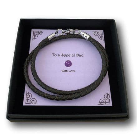 Leather Bracelet for Man. Gift for Dad, Son etc