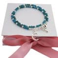Luxury 925 Silver Beads Bracelet with Turquoise stones, Any Letter| Charming Engraving