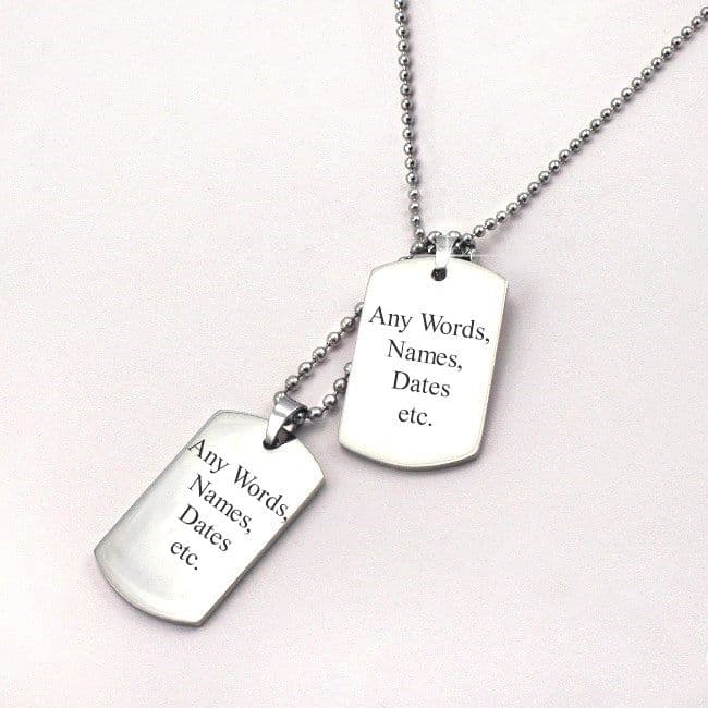 Dogtag Man's Engraved Necklace - Medium | Charming Engraving