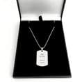 Man's Dogtag Necklace Engraved with Chinese Symbol. | Charming Engraving