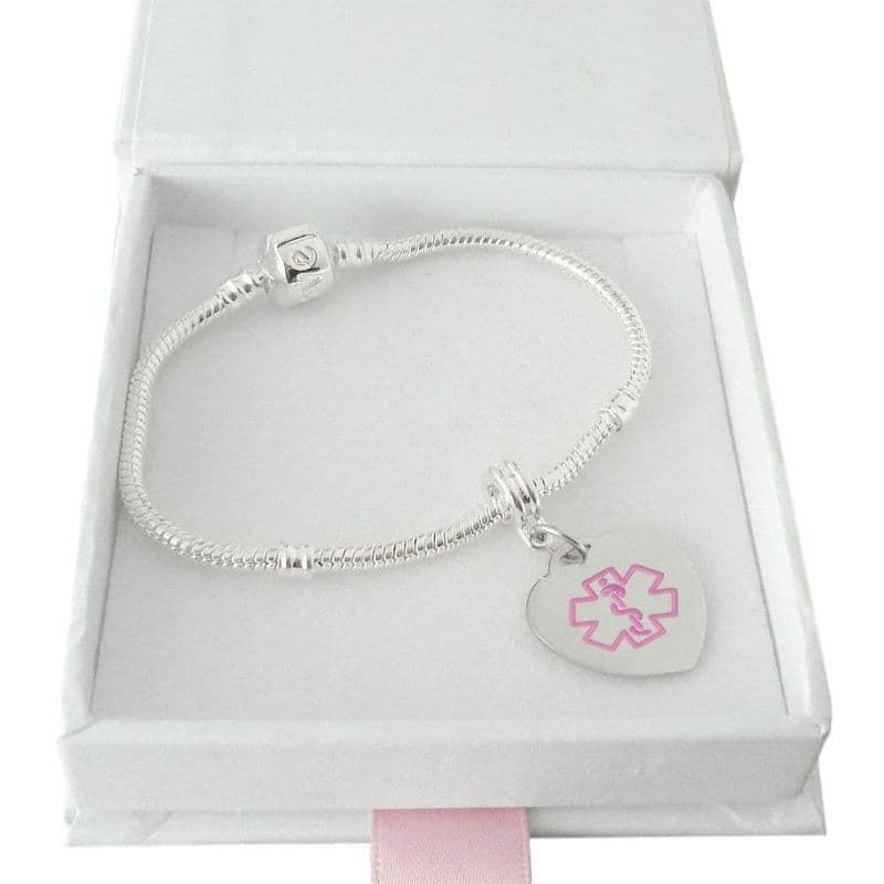 Medical Bracelet with Snake Chain for Women or Girls | Charming Engraving