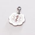 Medical ID SOS Flower Pendant Free Engraving plus chain or clasp! | Charming Engraving